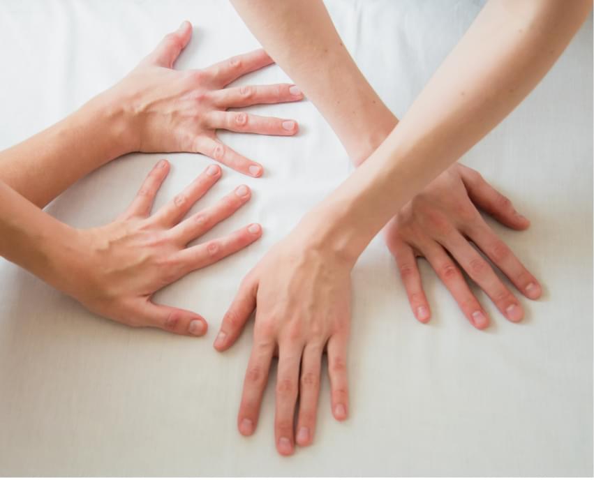 Acupressure hands points massage